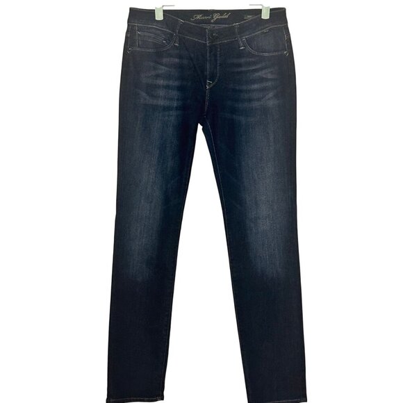 Mavi Gold Kerry Mid-Rise Straight Leg Jeans Womens 30/34 Dark Blue Denim Classic - Picture 1 of 12